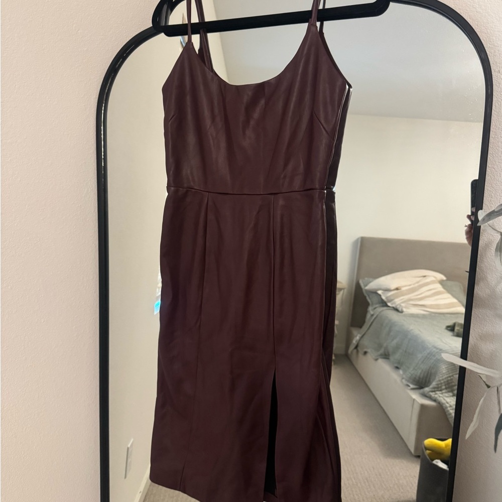 Steve Madden Burgundy Leather Dress